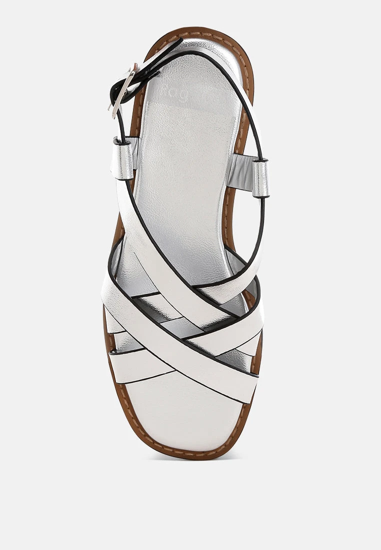 Doata Metallic Genuine Leather Buckled Flats 6 Doata Metallic Genuine Leather Buckled Flats - Image 4