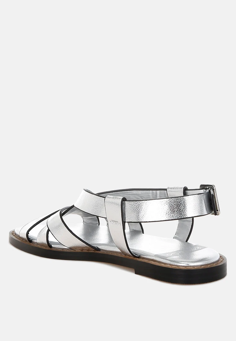 Doata Metallic Genuine Leather Buckled Flats 5 Doata Metallic Genuine Leather Buckled Flats - Image 3