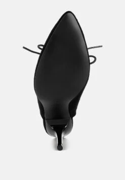 Miladi Genuine Suede Leather Stiletto Mules 24 Miladi Genuine Suede Leather Stiletto Mules -Her Shoe World Miladi Suede Stiletto Mules RCSH5366 BLACK 4