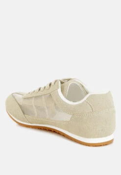 Milon Microfiber & Mesh Sneakers -Her Shoe World Milon Microfiber Mesh Sneakers RCSH5268 BEIGE 3 45d84933 8567 4a48 a4b1 8cb585494272