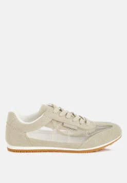 Milon Microfiber & Mesh Sneakers -Her Shoe World Milon Microfiber Mesh Sneakers RCSH5268 BEIGE 6 8f0b3d7c df83 4eb1 ab61 882044a26c7c