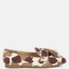 Moraug Faux Suede Tassels Loafers -Her Shoe World MoraugFauxSuedeTasselsLoafersRCSH5581COWPRINT 6