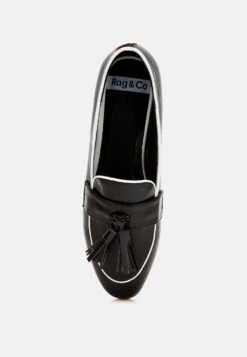 Mythos Dual Tone Tassel Loafers 12 Mythos Dual Tone Tassel Loafers -Her Shoe World Mythos Dual Tone Tassel Loafers RCSH5073 black 8