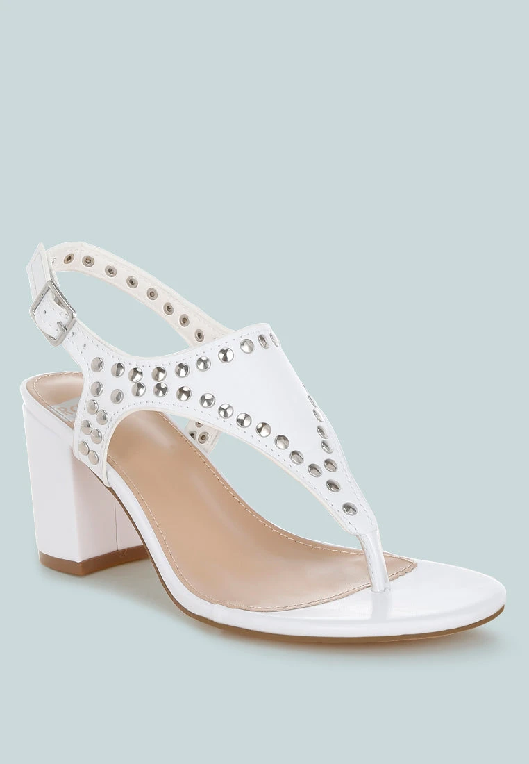 Nerina Studded Genuine Leather Sandals 4 Nerina Studded Genuine Leather Sandals - Image 2