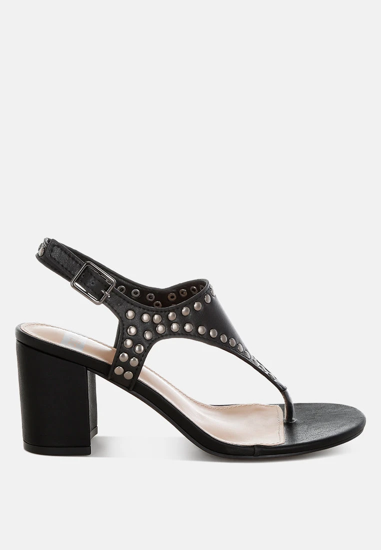 Nerina Studded Genuine Leather Sandals 8 Nerina Studded Genuine Leather Sandals - Image 6