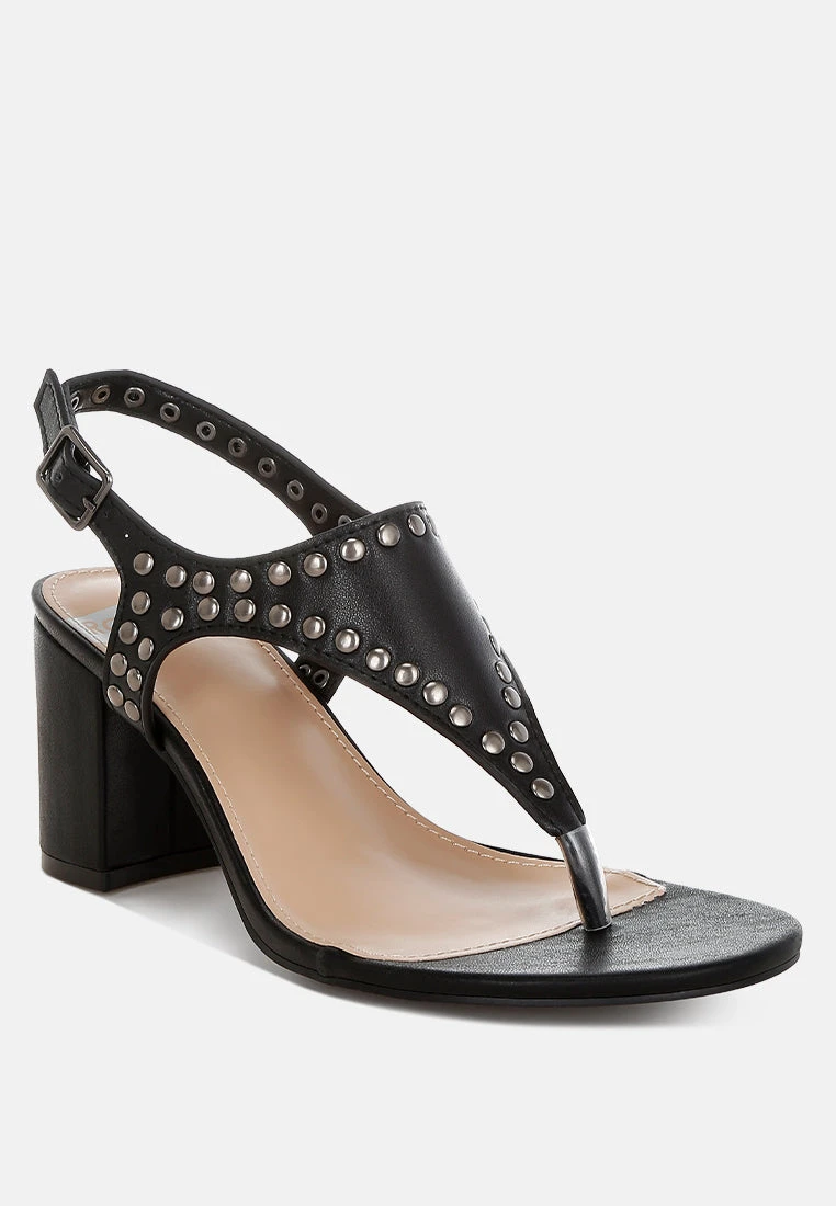 Nerina Studded Genuine Leather Sandals 9 Nerina Studded Genuine Leather Sandals - Image 7