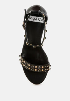 Nidara Studs Embellished Genuine Leather Sandals 9 Nidara Studs Embellished Genuine Leather Sandals -Her Shoe World NidaraStudsEmbellishedGenuineLeatherSandalsRCSH5349 7