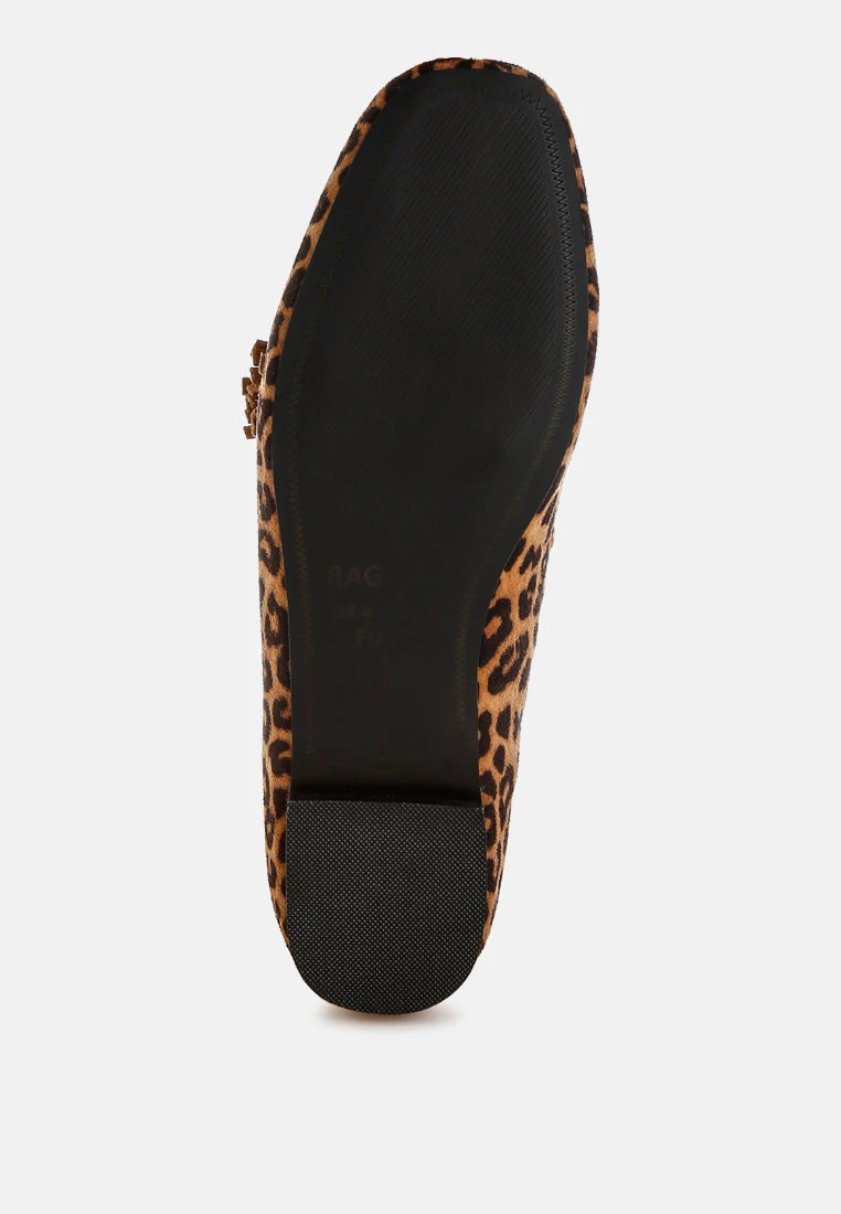 Niloha Studs & Tassels Detail Leopard Loafers 6 Niloha Studs & Tassels Detail Leopard Loafers - Image 5