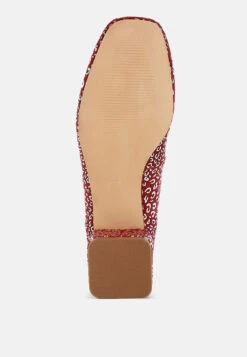 Ningen Leopard Print Block Heel Ballerinas -Her Shoe World Ningen Leopard Print Block Heel Ballerinas RCSH5373 3
