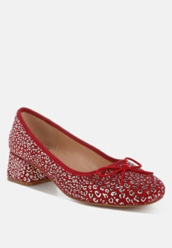 Ningen Leopard Print Block Heel Ballerinas -Her Shoe World Ningen Leopard Print Block Heel Ballerinas RCSH5373 6