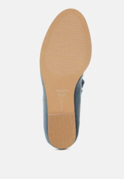 Nivena Fur Detail Denim Loafers -Her Shoe World NivenaFurDetailDenimLoafersRCSH5249BLUE 7