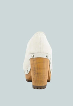 OSAGE White Clogs Loafers In Fine Suede 13 OSAGE White Clogs Loafers In Fine Suede -Her Shoe World OSAGEWhiteClogLoafersinFineSuede RCSH2959 WHITE1 3