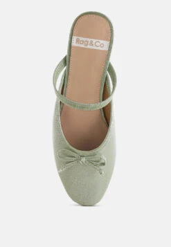 Opalia Glitter Ballet Mules 31 Opalia Glitter Ballet Mules -Her Shoe World Opalia Glitter Ballet Mules RCSH4985 GREEN 9