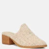 PALMA Natural Stacked Heel Mules 2 PALMA Natural Stacked Heel Mules -Her Shoe World PALMANaturalStackedHeelMules RCSH1867 Natural 2