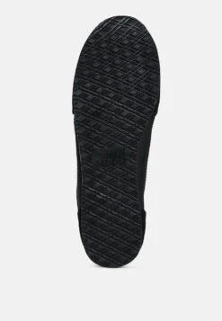 Pattens Genuine Suede Leather Sneakers -Her Shoe World Pattens Genuine Suede Leather Sneakers RCSH5266 BLACK 3