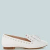 Philoha Studs & Tassels Detail Flat Loafers 2 Philoha Studs & Tassels Detail Flat Loafers -Her Shoe World PhilohaStuds TasselsDetailFlatLoafersRCSH5597 1