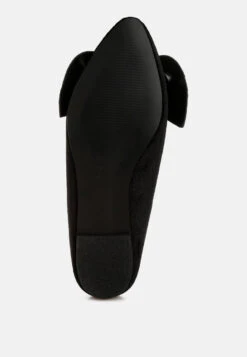 Pothos Luxurious Velvet Bow Ballerinas 15 Pothos Luxurious Velvet Bow Ballerinas -Her Shoe World Pothos Luxurious Velvet Bow Ballerinas RCSH5158 black 8