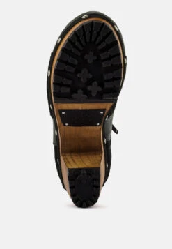 HURON Grey Fine Suede Patchwork Ankle Boots 11 HURON Grey Fine Suede Patchwork Ankle Boots -Her Shoe World RCSH2963 BLACK GREY 8