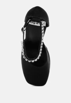 MARTINI Black Sky High Platform Sandals -Her Shoe World RCSH3150BLACK 10