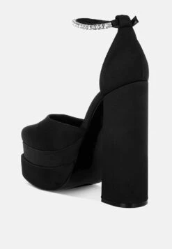 MARTINI Black Sky High Platform Sandals -Her Shoe World RCSH3150BLACK 7