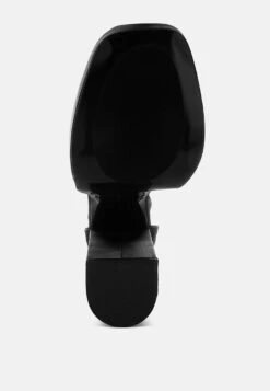 MARTINI Black Sky High Platform Sandals -Her Shoe World RCSH3150BLACK 9