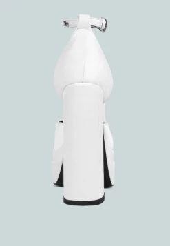 MARTINI White Sky High Platform Sandals 15 MARTINI White Sky High Platform Sandals -Her Shoe World RCSH3150White 5