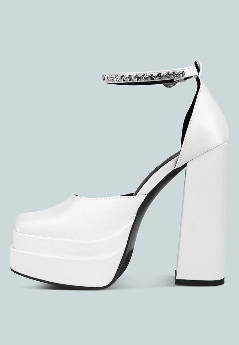 MARTINI White Sky High Platform Sandals 6 MARTINI White Sky High Platform Sandals - Image 4