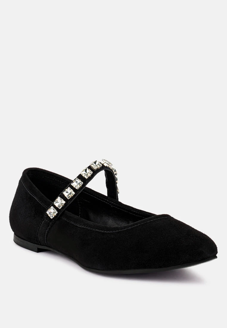 ASSISI Black Fine Suede Mary Jane Ballet Flats 3 ASSISI Black Fine Suede Mary Jane Ballet Flats