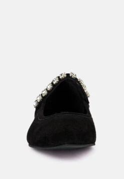 ASSISI Black Fine Suede Mary Jane Ballet Flats 10 ASSISI Black Fine Suede Mary Jane Ballet Flats -Her Shoe World RCSH3269 BLACK 5