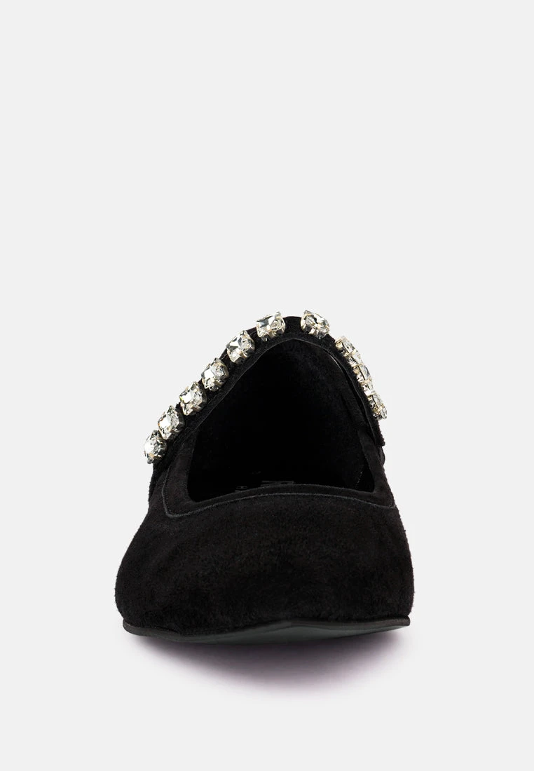 ASSISI Black Fine Suede Mary Jane Ballet Flats 5 ASSISI Black Fine Suede Mary Jane Ballet Flats - Image 3