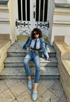 Nautica Genuine Suede Knot Detailed Loafers 30 Nautica Genuine Suede Knot Detailed Loafers -Her Shoe World RCSH4827 baby blue Influencer image