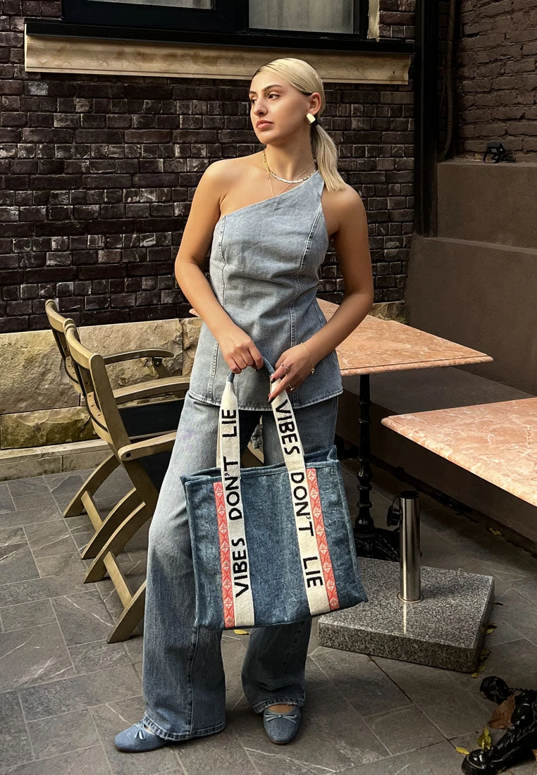 Vigilante Bow Detail Denim Ballerinas 4 Vigilante Bow Detail Denim Ballerinas - Image 2