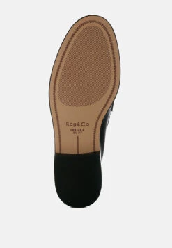 Raisa Stud Embellished Penny Loafers -Her Shoe World Raisa Stud Embellished Penny Loafers RCSH5389 BLACK OFF WHITE 9