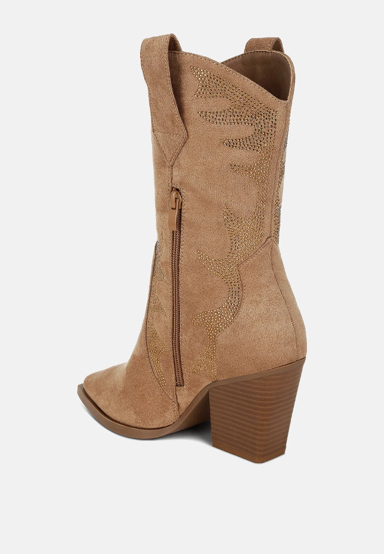 Rambler Rhinestones Embellished Calf Boots 13 Rambler Rhinestones Embellished Calf Boots - Image 11