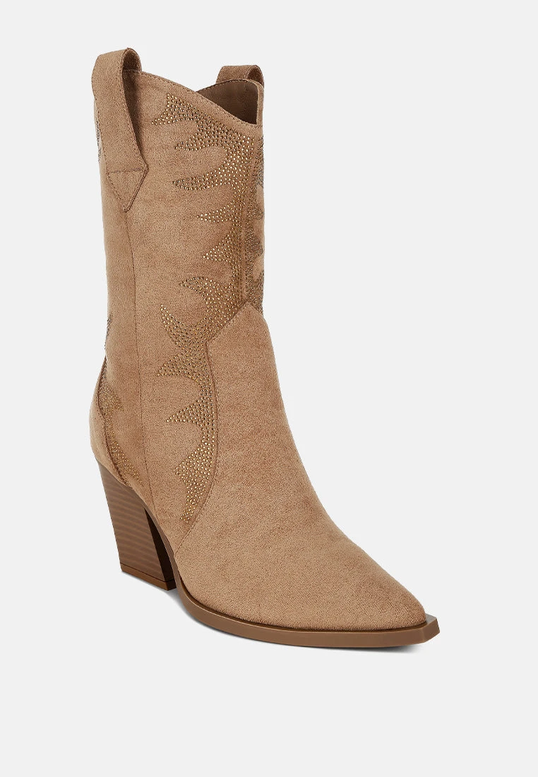 Rambler Rhinestones Embellished Calf Boots 10 Rambler Rhinestones Embellished Calf Boots - Image 8