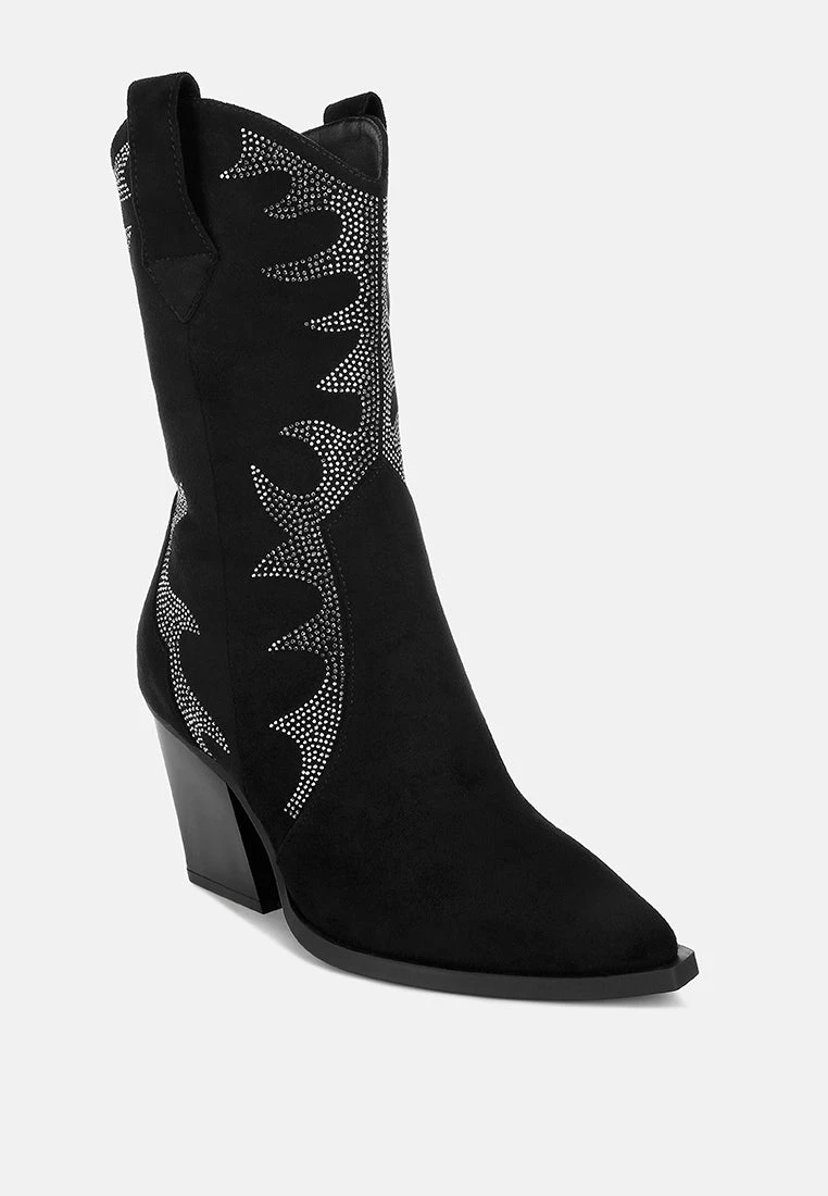 Rambler Rhinestones Embellished Calf Boots 15 Rambler Rhinestones Embellished Calf Boots - Image 13