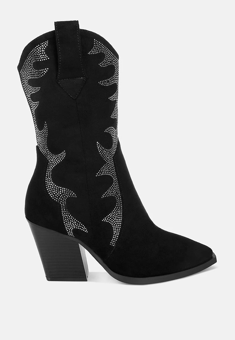 Rambler Rhinestones Embellished Calf Boots 14 Rambler Rhinestones Embellished Calf Boots - Image 12