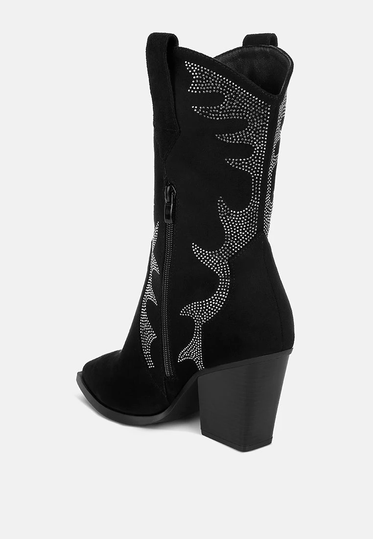 Rambler Rhinestones Embellished Calf Boots 16 Rambler Rhinestones Embellished Calf Boots - Image 14