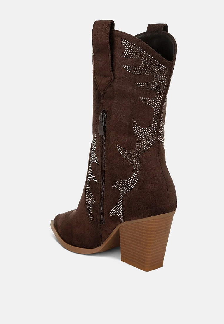 Rambler Rhinestones Embellished Calf Boots 5 Rambler Rhinestones Embellished Calf Boots - Image 3