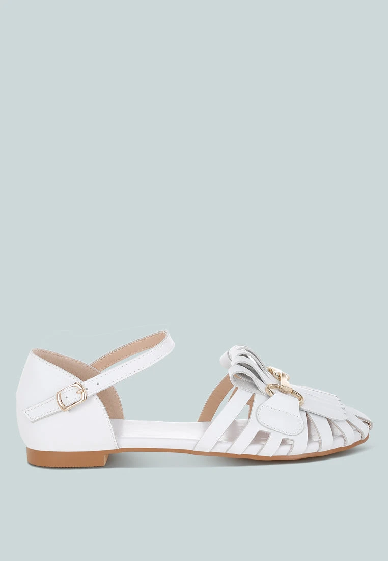 Ramita Horsebit Fringe Flat Sandals 3 Ramita Horsebit Fringe Flat Sandals