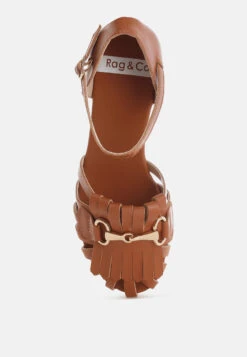 Ramita Horsebit Fringe Flat Sandals 40 Ramita Horsebit Fringe Flat Sandals -Her Shoe World Ramita Horsebit Fringe Flat Sandals RCSH5489 TAN 2 98b0aa8b d590 4f6b a093 eb892372db1e