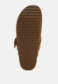 Ratiha Buckle Accent Slip-On Footbed Mules 26 Ratiha Buckle Accent Slip-On Footbed Mules -Her Shoe World RatihaBuckleAccentSlip OnFootbedMulesRCSH5708TAN 4