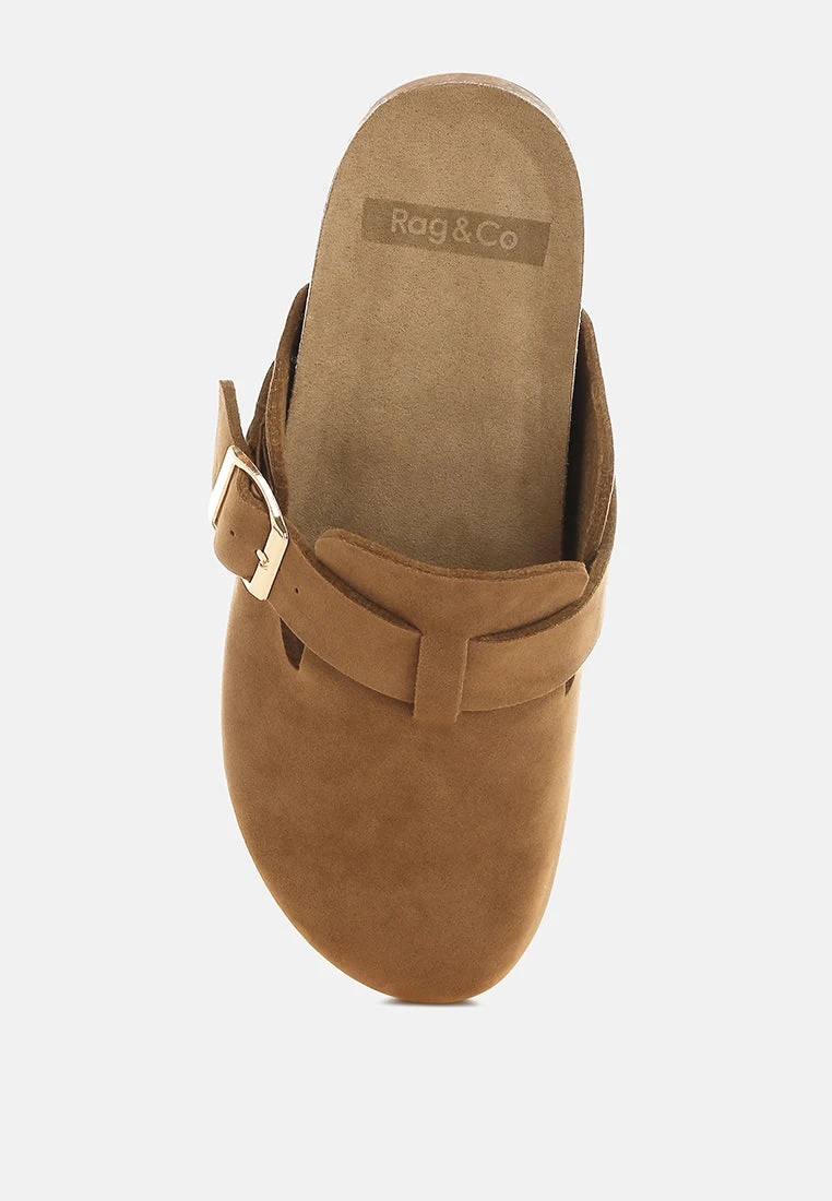 Ratiha Buckle Accent Slip-On Footbed Mules 7 Ratiha Buckle Accent Slip-On Footbed Mules - Image 5