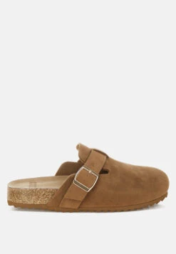 Ratiha Buckle Accent Slip-On Footbed Mules