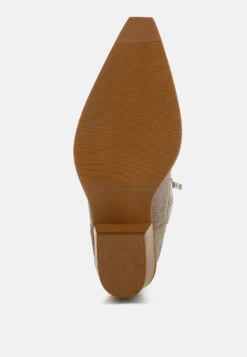 Costello Rhinestones Embellished Cowboy Boots 18 Costello Rhinestones Embellished Cowboy Boots -Her Shoe World Rhinestones Embellished Cowboy Boots RCSH5261 taupe 3