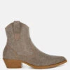 Costello Rhinestones Embellished Cowboy Boots 2 Costello Rhinestones Embellished Cowboy Boots -Her Shoe World Rhinestones Embellished Cowboy Boots RCSH5261 taupe 4