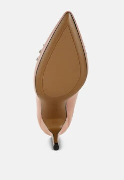 Rhodolia Diamante Brooch Detail Satin Pumps 30 Rhodolia Diamante Brooch Detail Satin Pumps -Her Shoe World Rhodolia Diamante Brooch Detail Satin Pumps RCSH5306 BLUSH 9