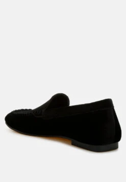 Robua Velvet Flat Loafers 19 Robua Velvet Flat Loafers -Her Shoe World Robua Velvet Flat Loafers RCSH5122 BLACK 7