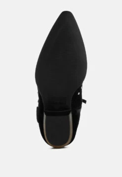 Rodeo Studded Real Suede Leather Ankle Boots 23 Rodeo Studded Real Suede Leather Ankle Boots -Her Shoe World Rodeo Studded Suede Ankle Boots RCSH5004 BLACK 4