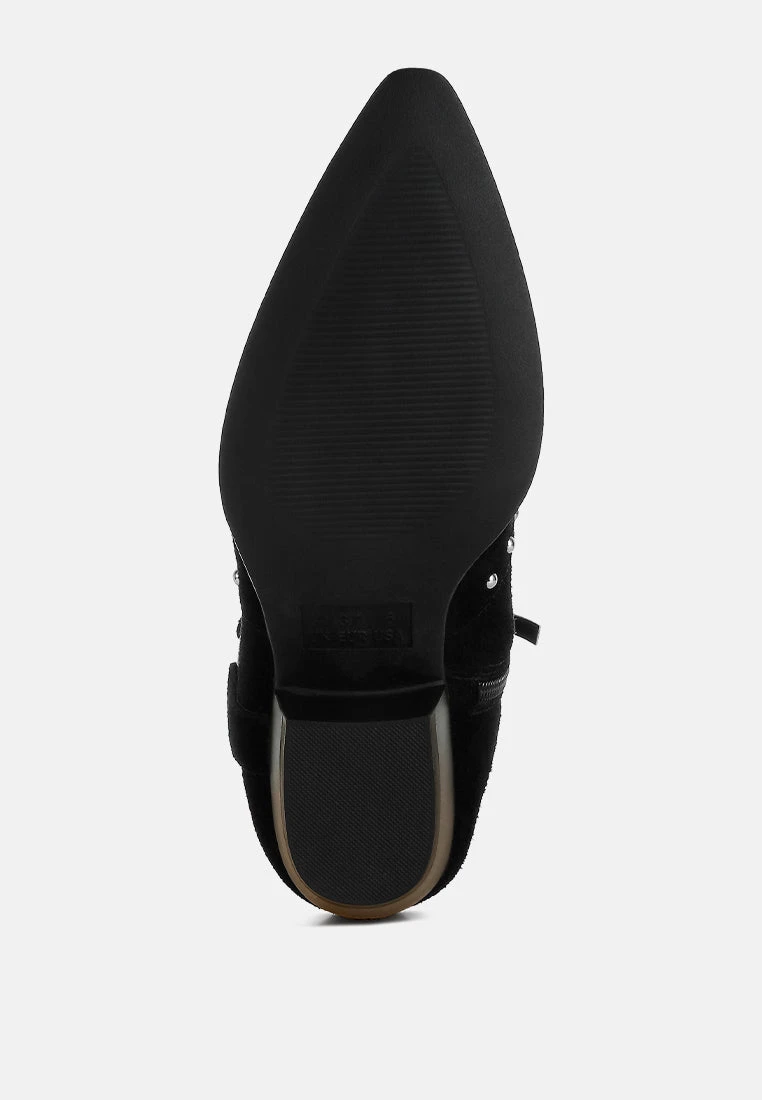 Rodeo Studded Real Suede Leather Ankle Boots 13 Rodeo Studded Real Suede Leather Ankle Boots - Image 11